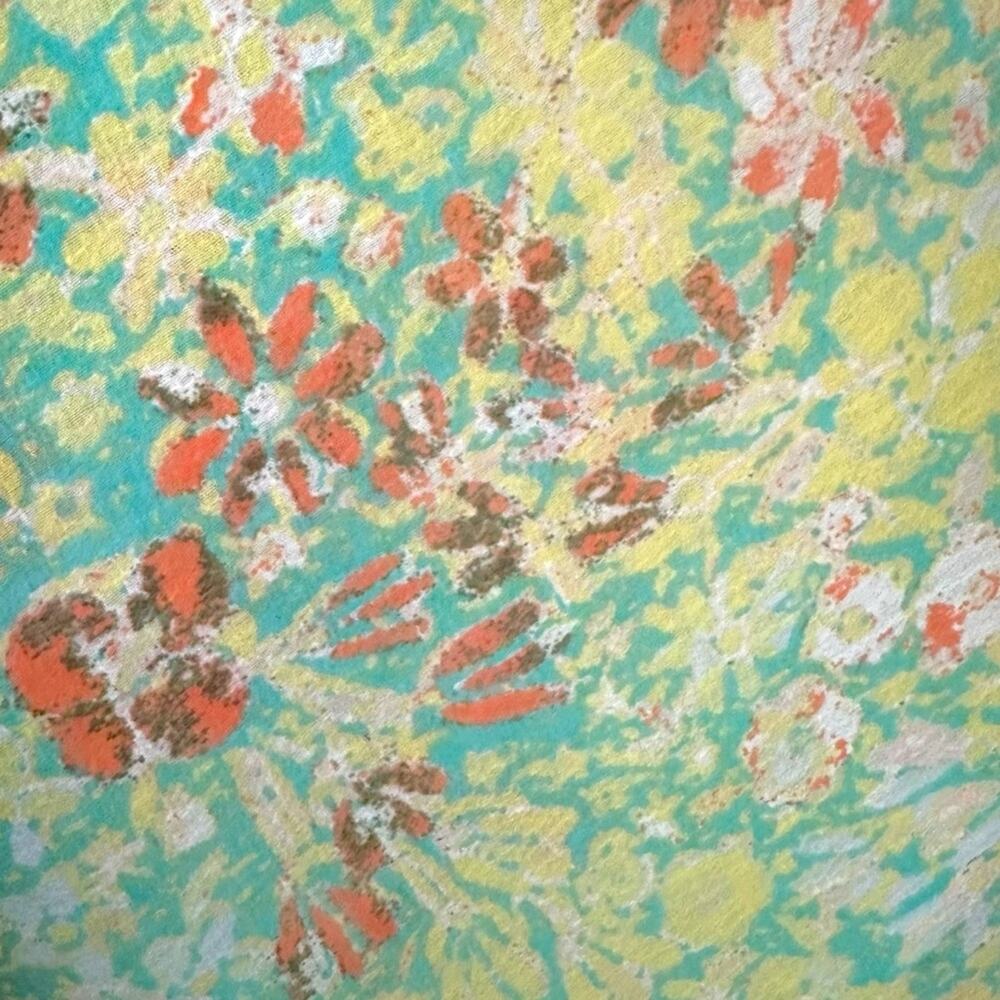 Free People Feeling Groovy Maxi Dress Size Medium 70s Chartreuse Floral Bohemian - Picture 8 of 16